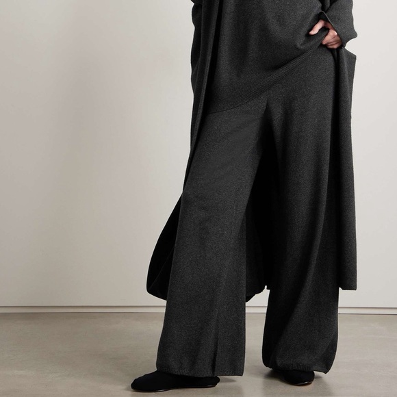 Leset Pants Zoe Cashmere Wool Wide Leg Lounge Trousers Sz XL - Picture 1 of 14